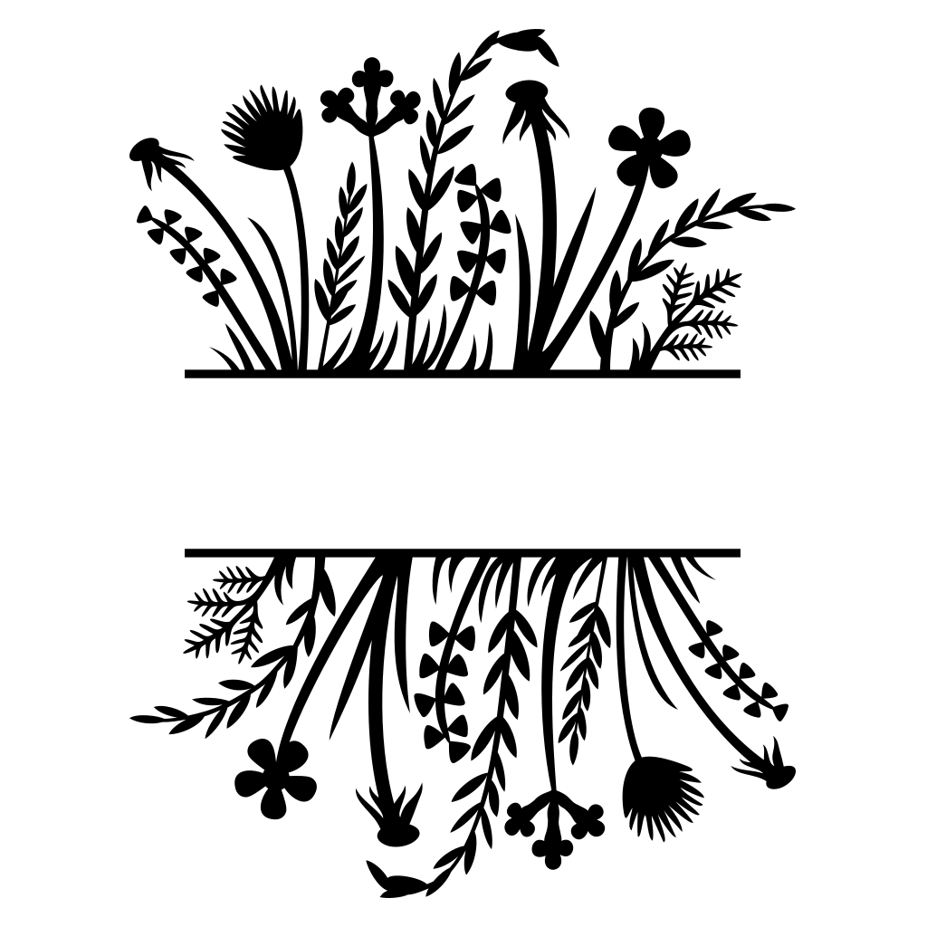 Elegant floral frame design for cutting machines