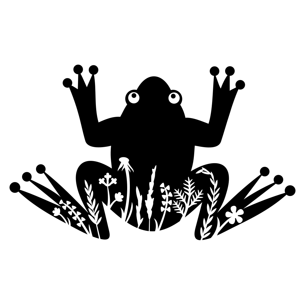 Decorative floral frog design for crafting enthusiasts