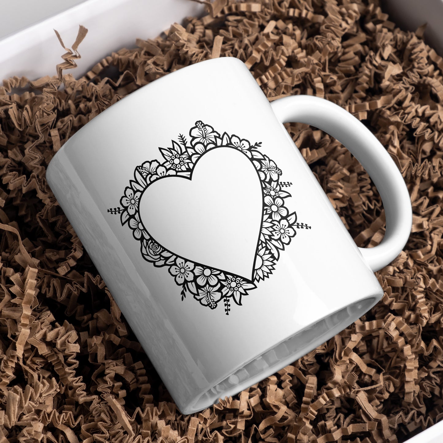 Floral heart design perfect for creative crafting projects
