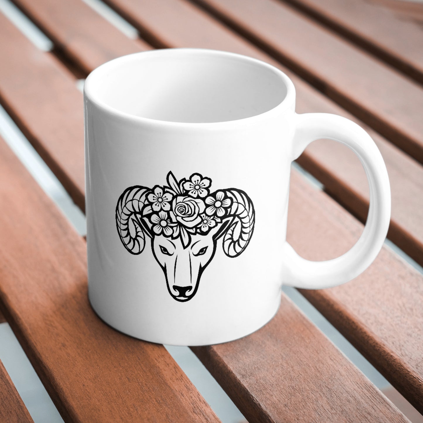 Floral ram design perfect for cutting machines