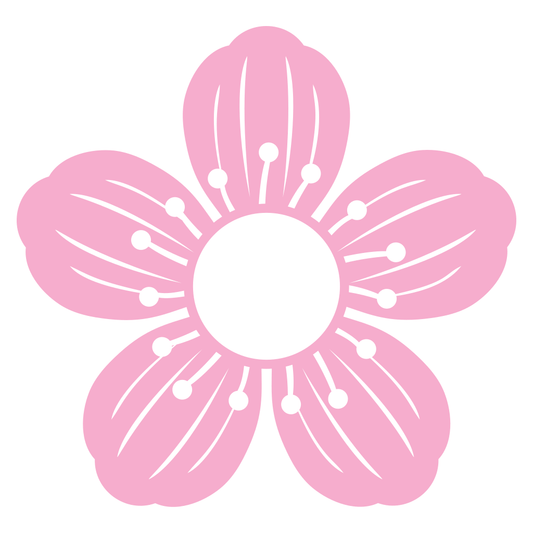 Elegant flower monogram design for crafting projects