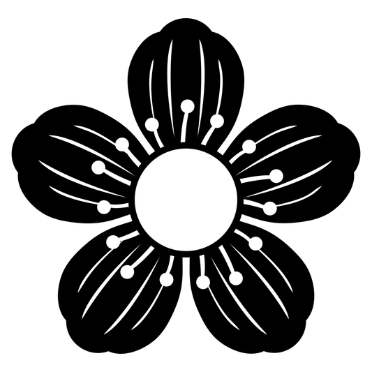 Elegant flower monogram design for crafting projects