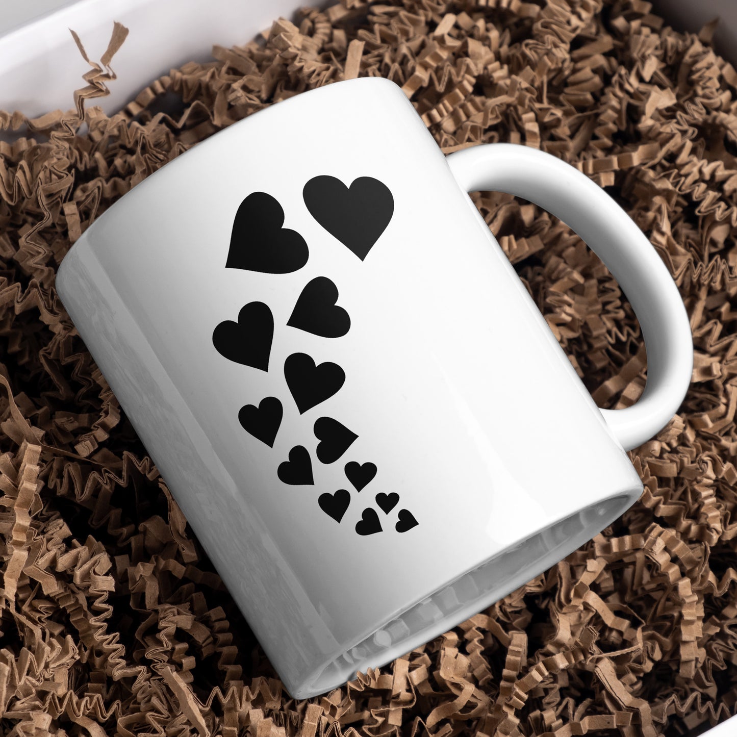Flying hearts design for creative projects and crafts