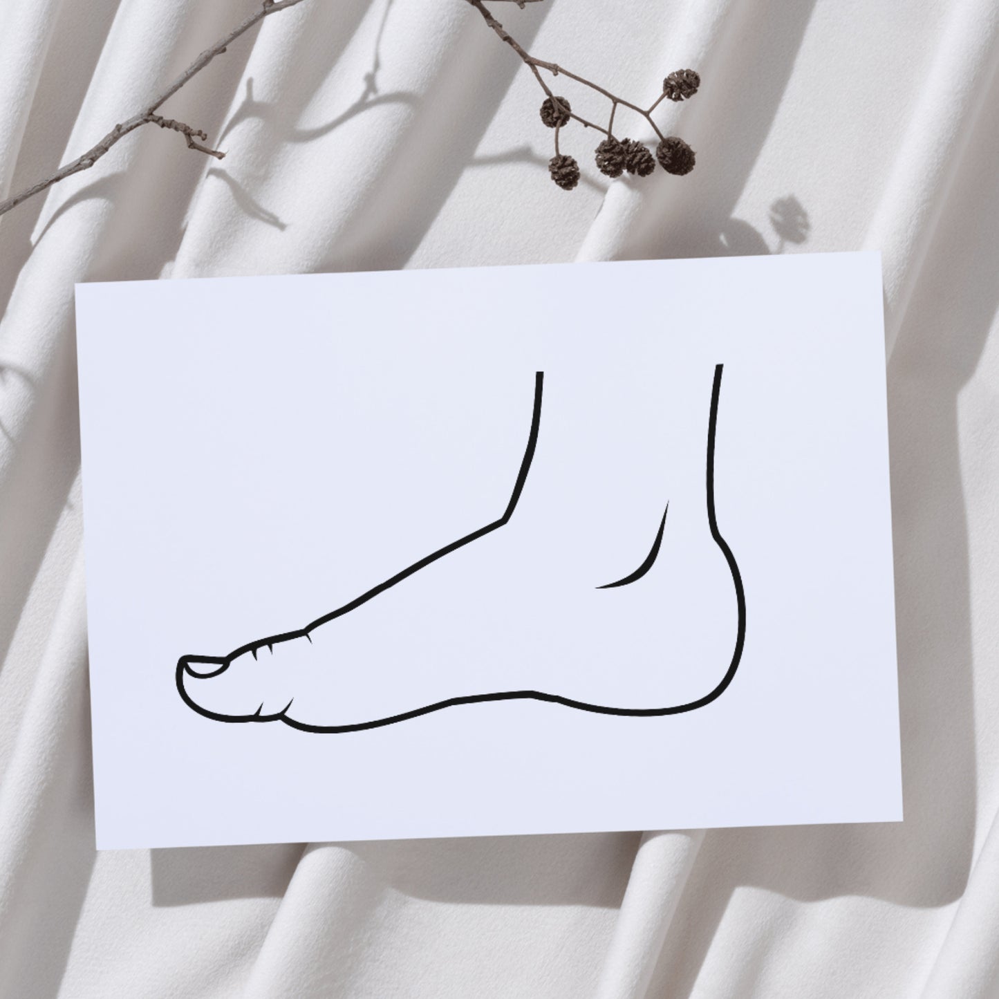 Stylized foot design for creative cutting projects