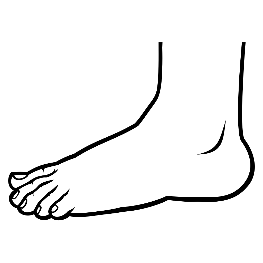 Foot silhouette for creative cutting machine projects
