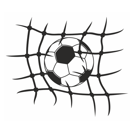 Creative football goal vector design for crafting projects