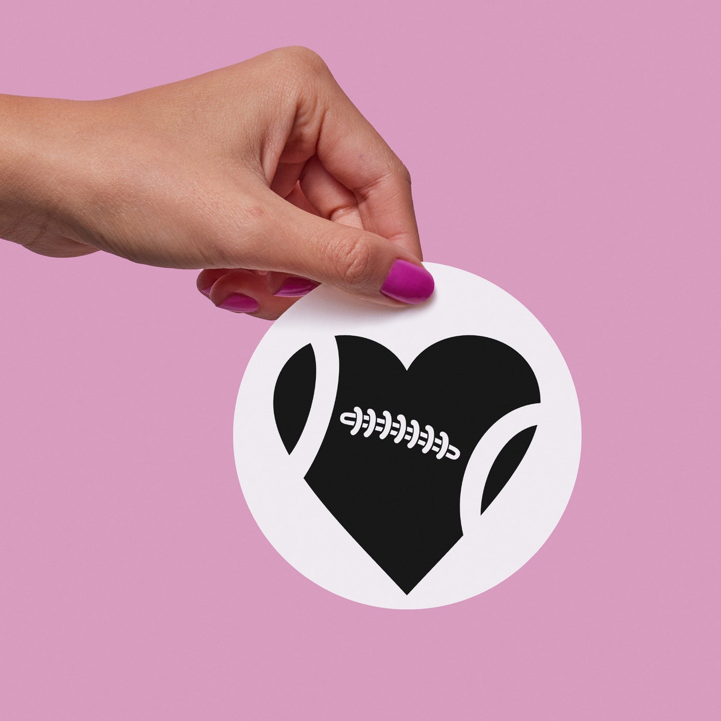 Heart design featuring a football for cutting machines