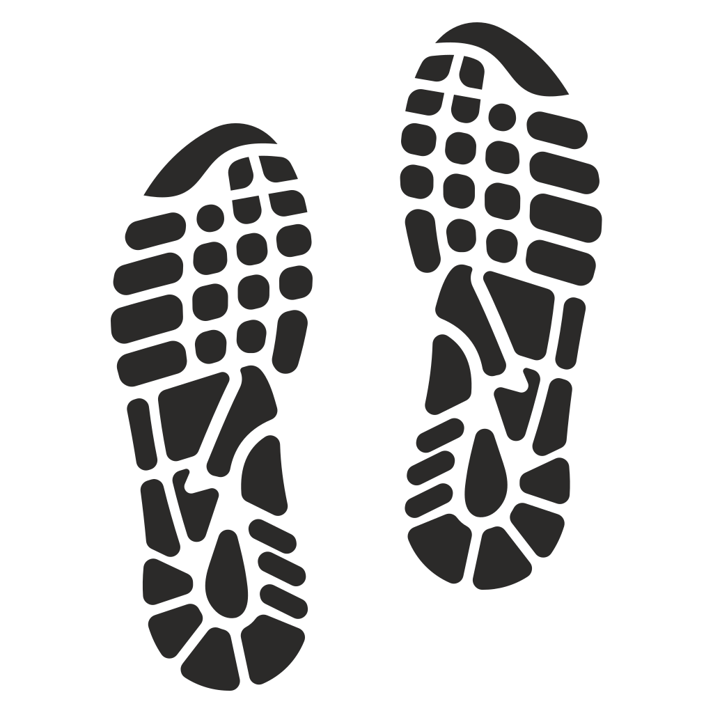 Footprint vector design for crafting and cutting machines