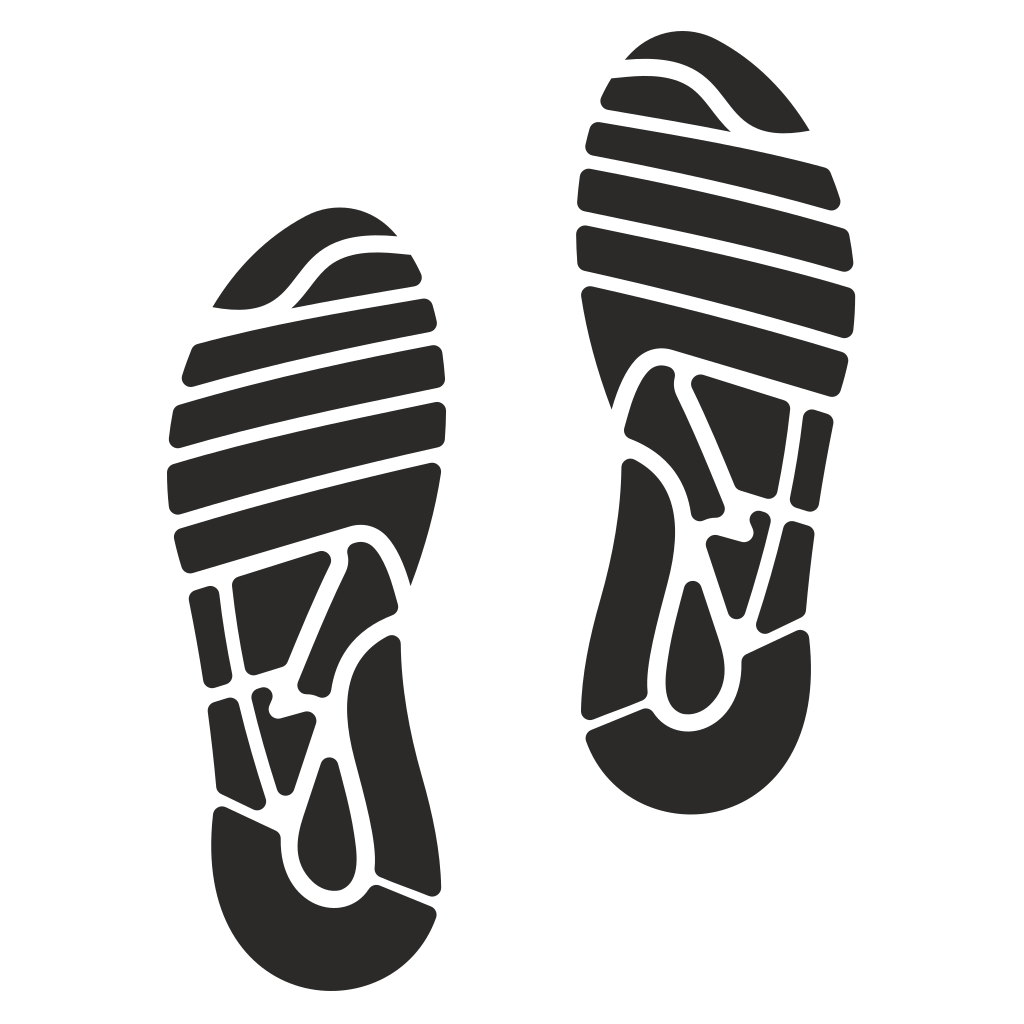 Creative footprint vector icon for cutting machine projects