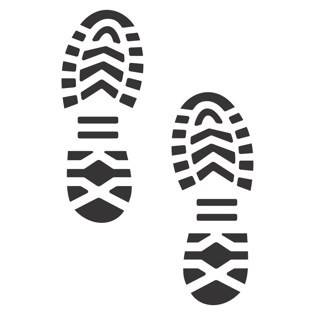 Creative vector footprint designs for crafting and cutting
