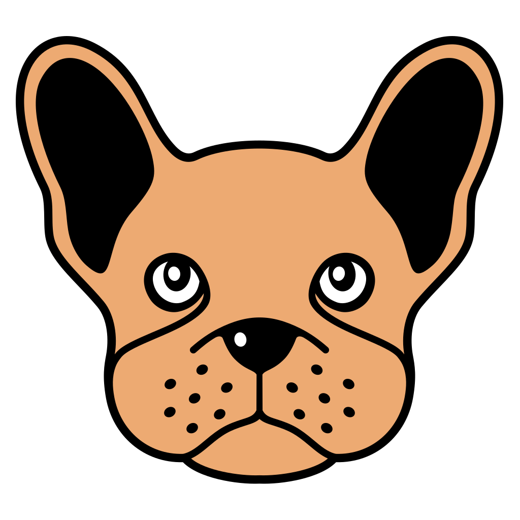Stylish French bulldog vector design for cutting projects