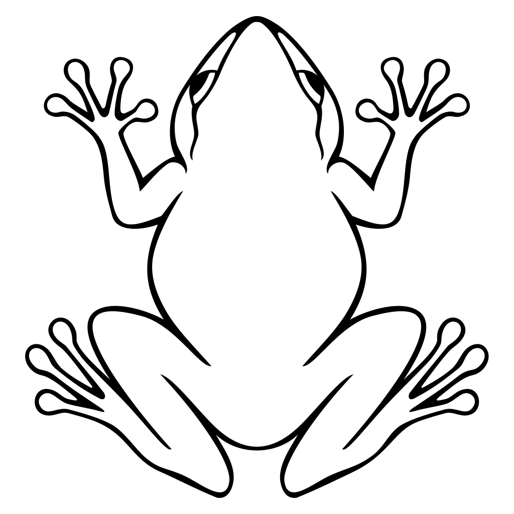 Creative vector design of a frog for cutting machines