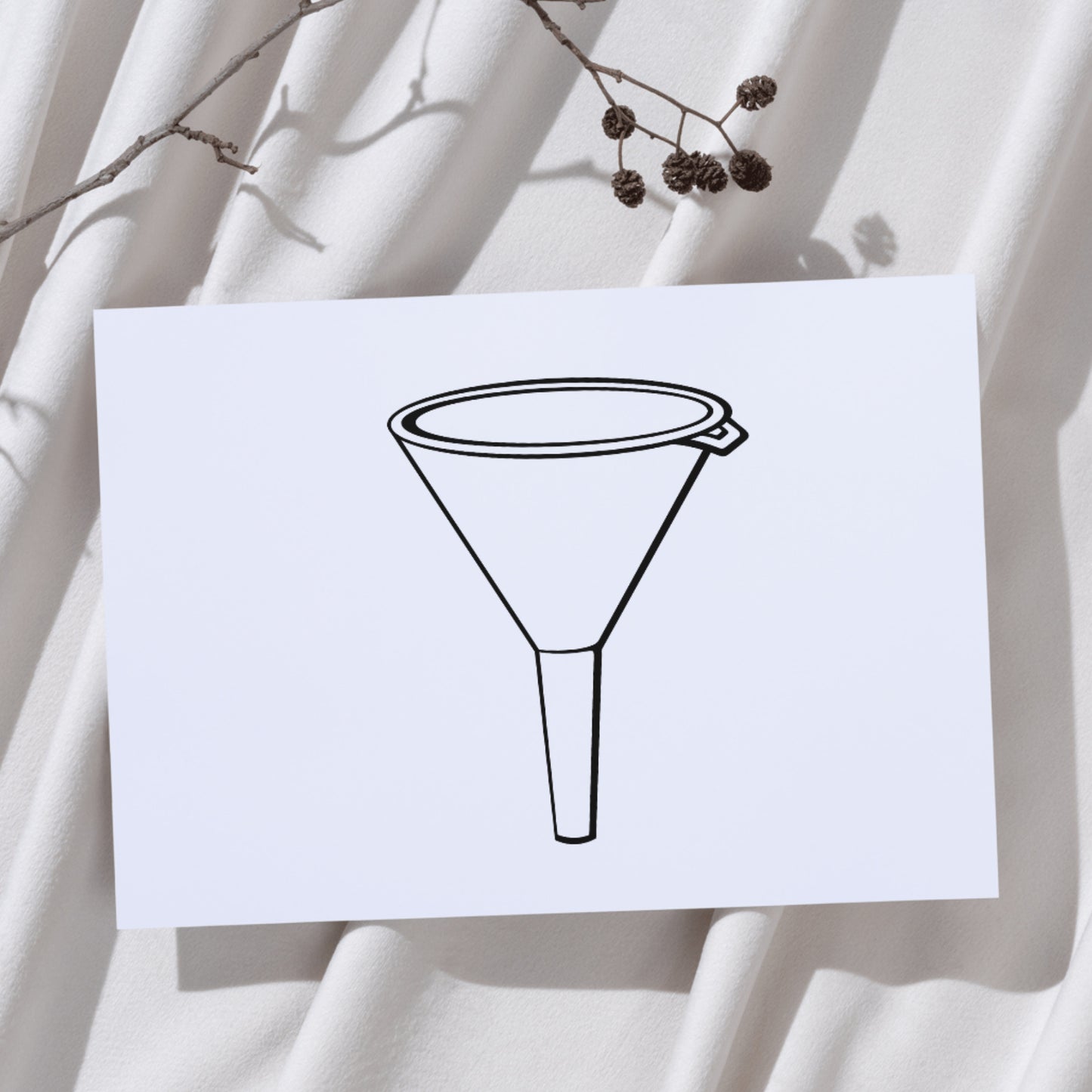 Creative vector svg of a simple funnel design for crafts