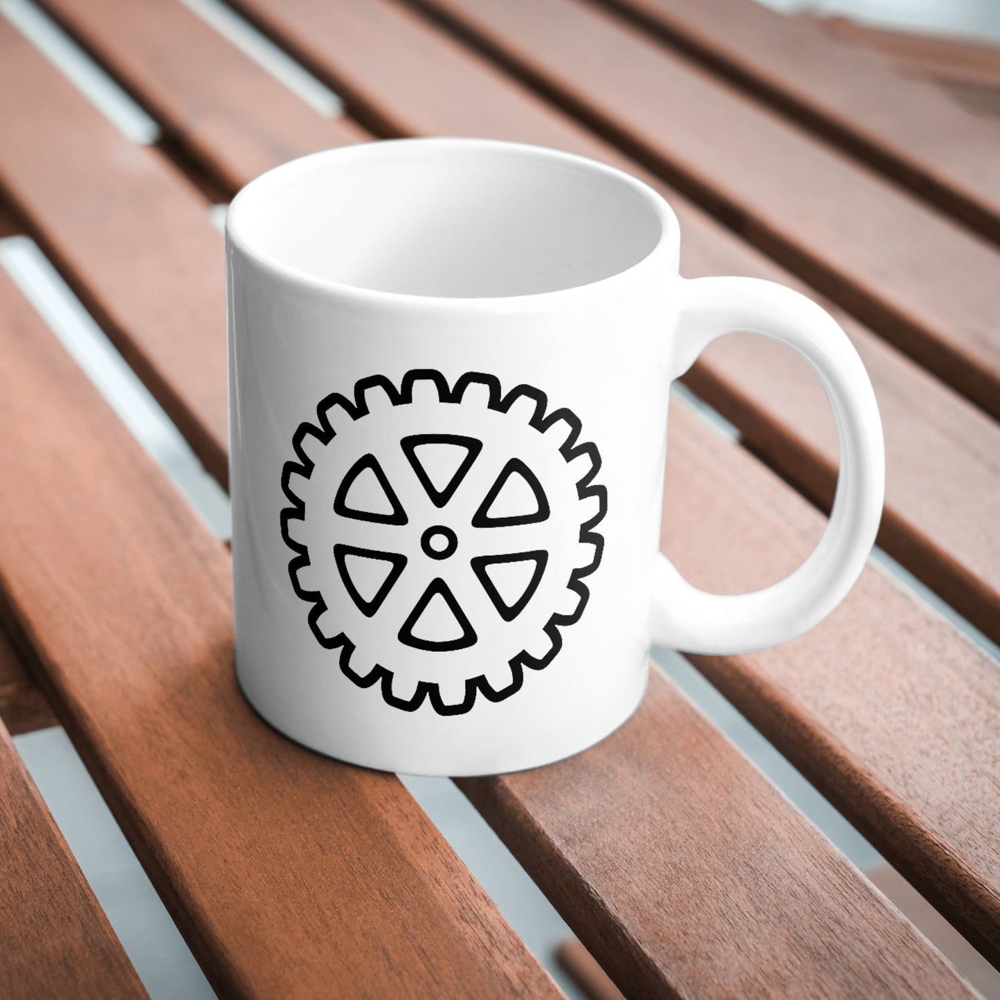 Creative vector design of a gear for crafting projects