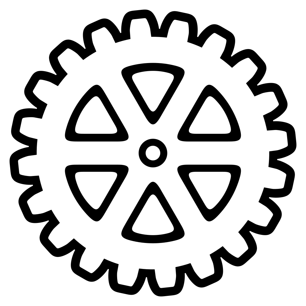 Creative vector design of a gear for crafting projects