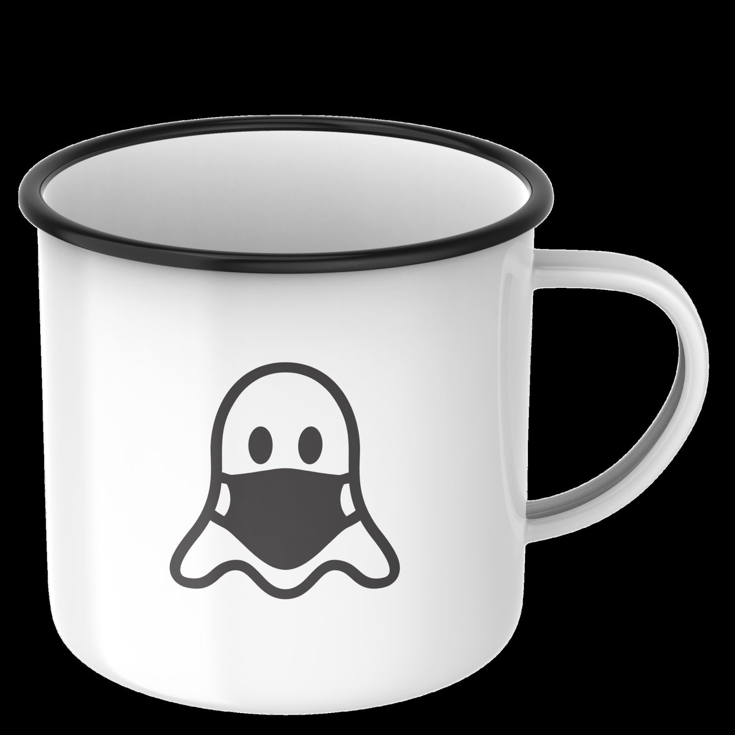 Playful ghost wearing a mask for Halloween crafting fun