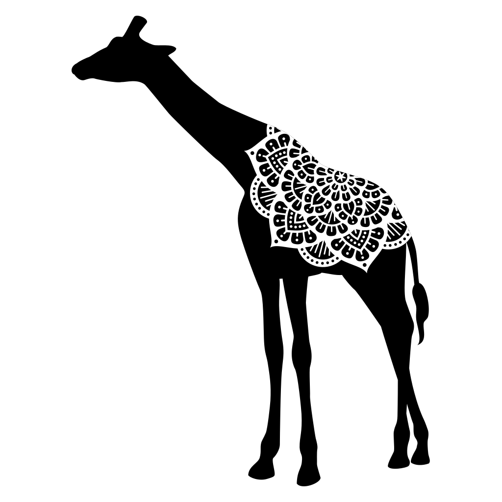 Majestic giraffe mandala design for creative cuttings