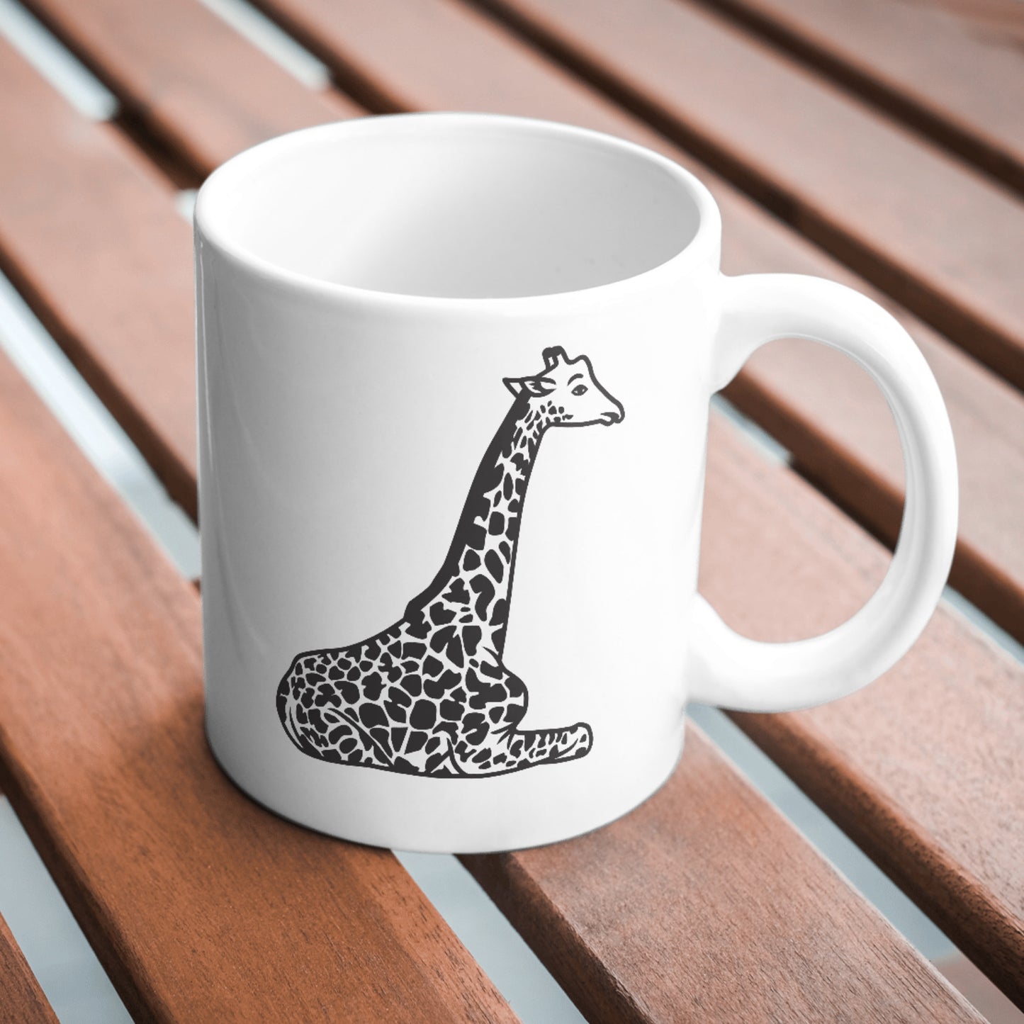 Creative vector design of a sitting giraffe for projects