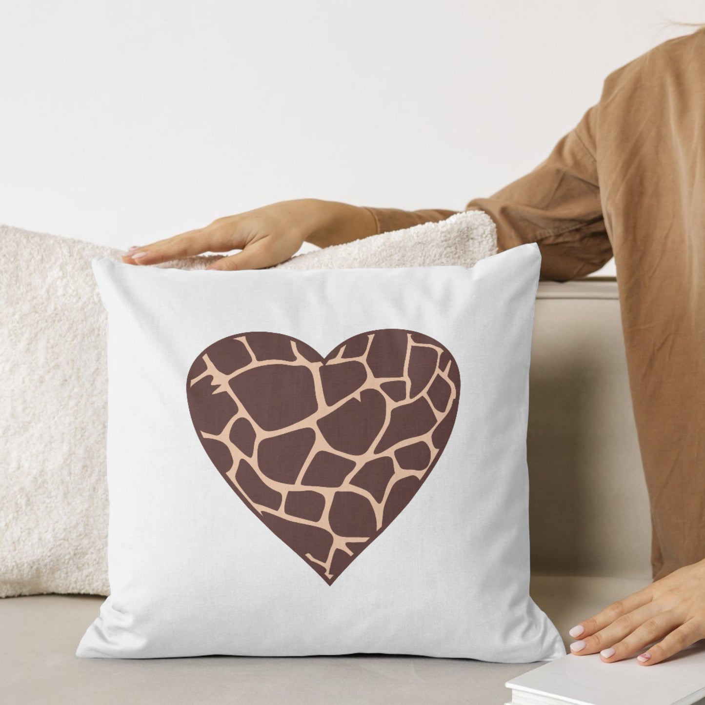 Unique giraffe skin heart design for creative projects
