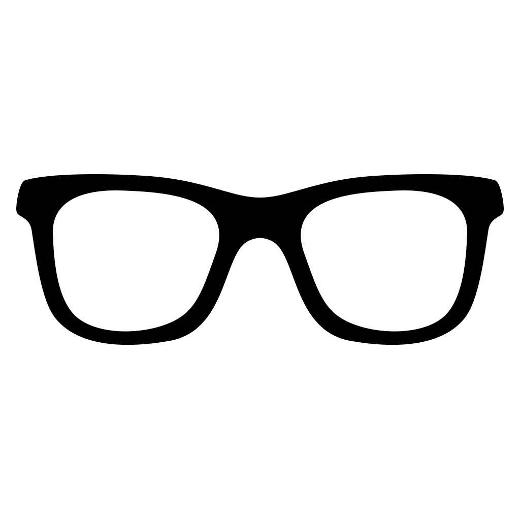 Stylish black glasses silhouette for cutting machines