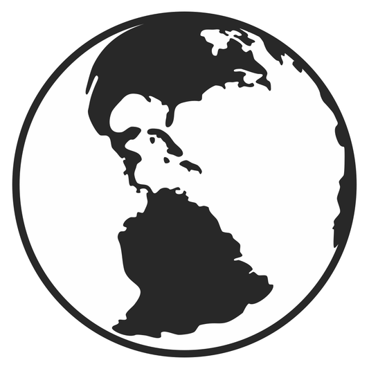 Creative vector design of a globe suitable for cutting machines