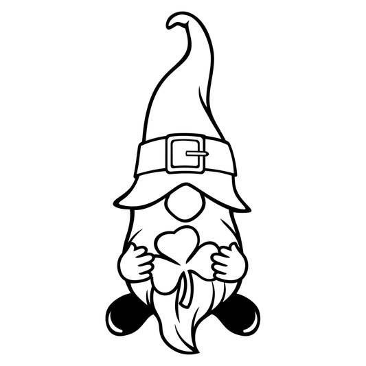 Black and white gnome design for layered crafting fun