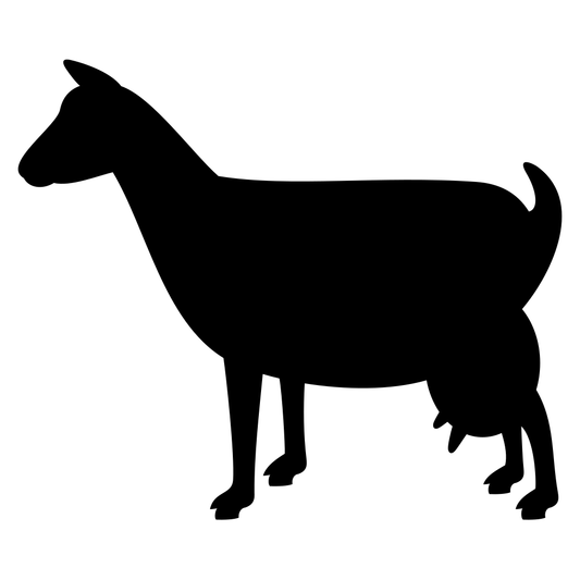 Creative silhouette of a goat for crafting purposes
