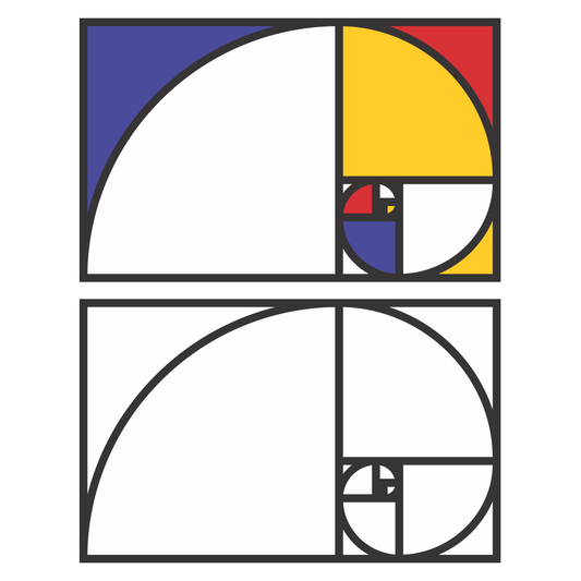 Creative vector design inspired by the golden ratio