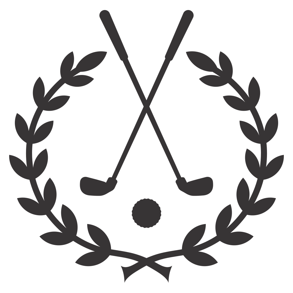Elegant golf laurel wreath design for crafting enthusiasts
