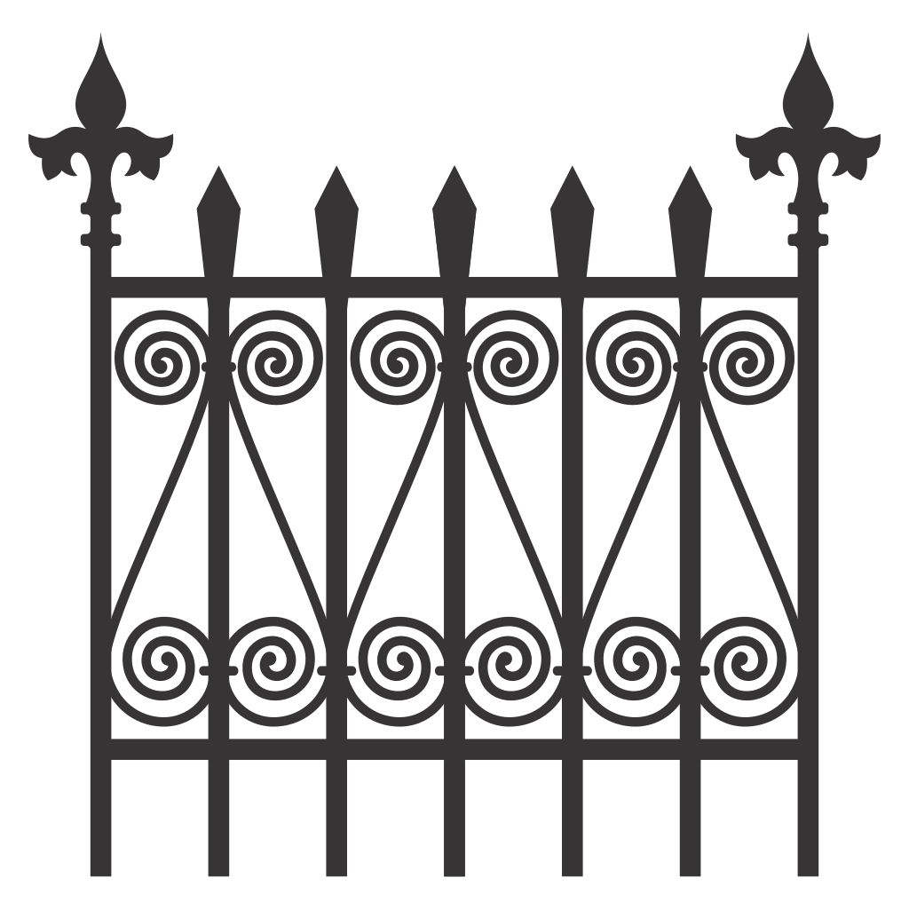 Elegant gothic fence design for creative cutting projects
