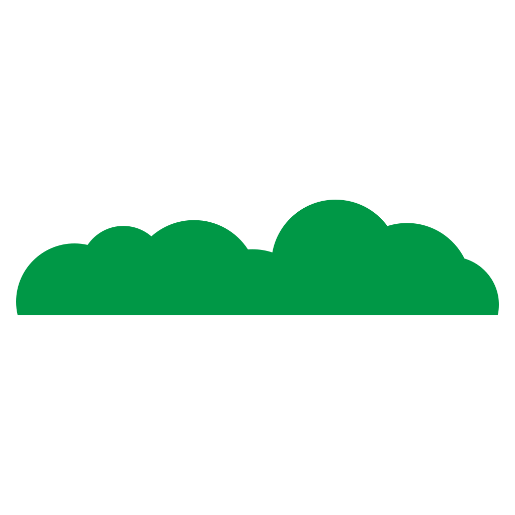 Beautiful green bush vector for creative cutting designs