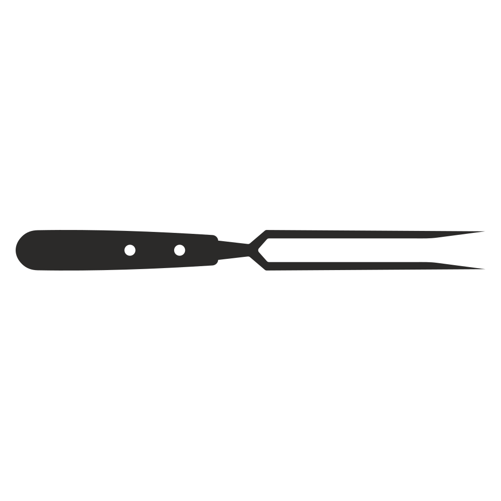 Creative grill fork vector design for cutting machine use