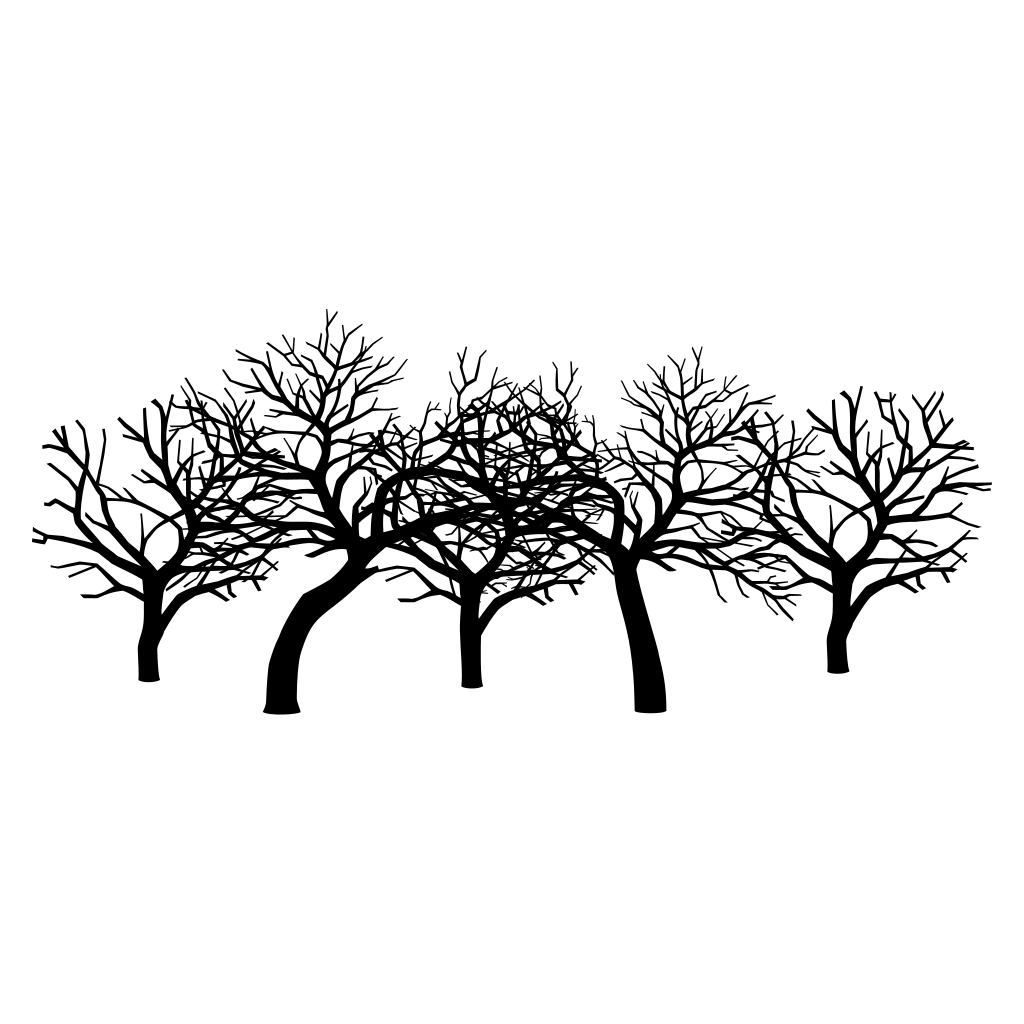 Scary black trees perfect for Halloween crafts