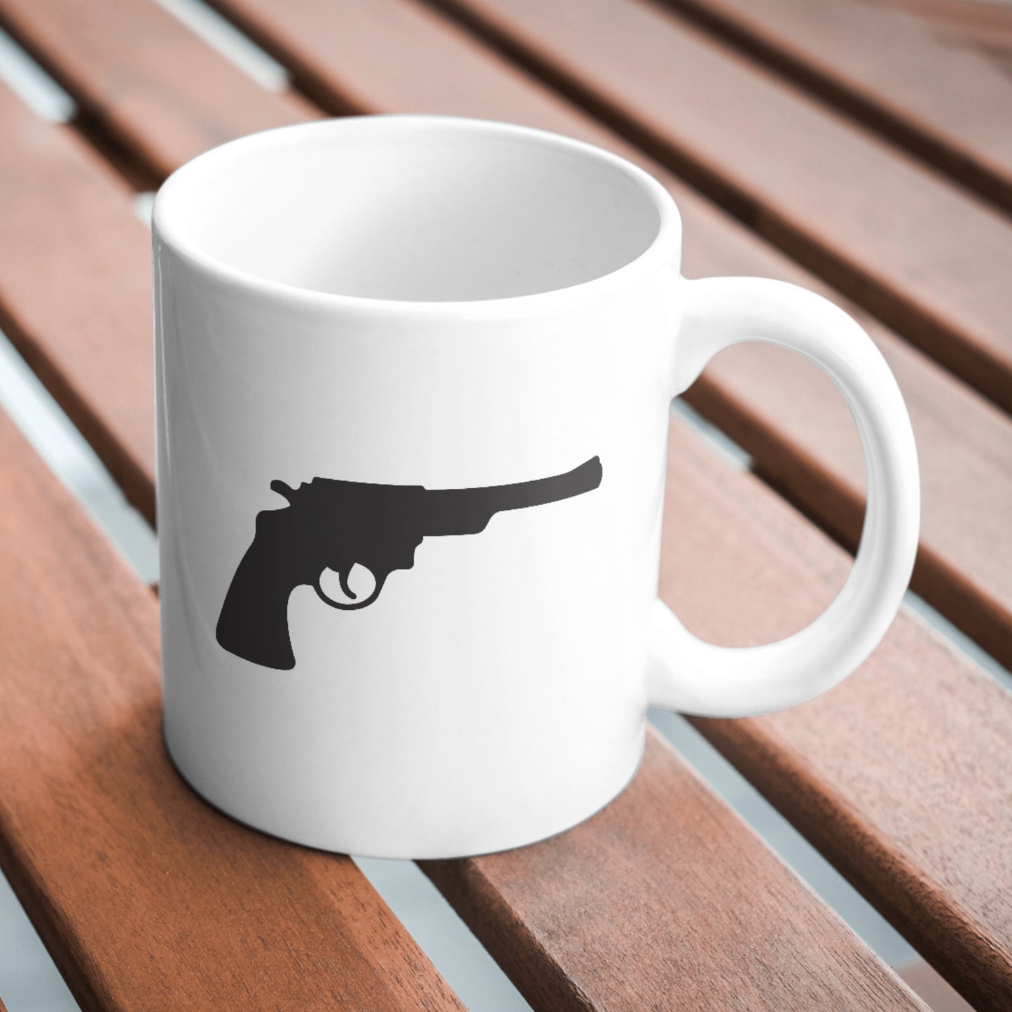 Silhouette of a vintage revolver for creative projects