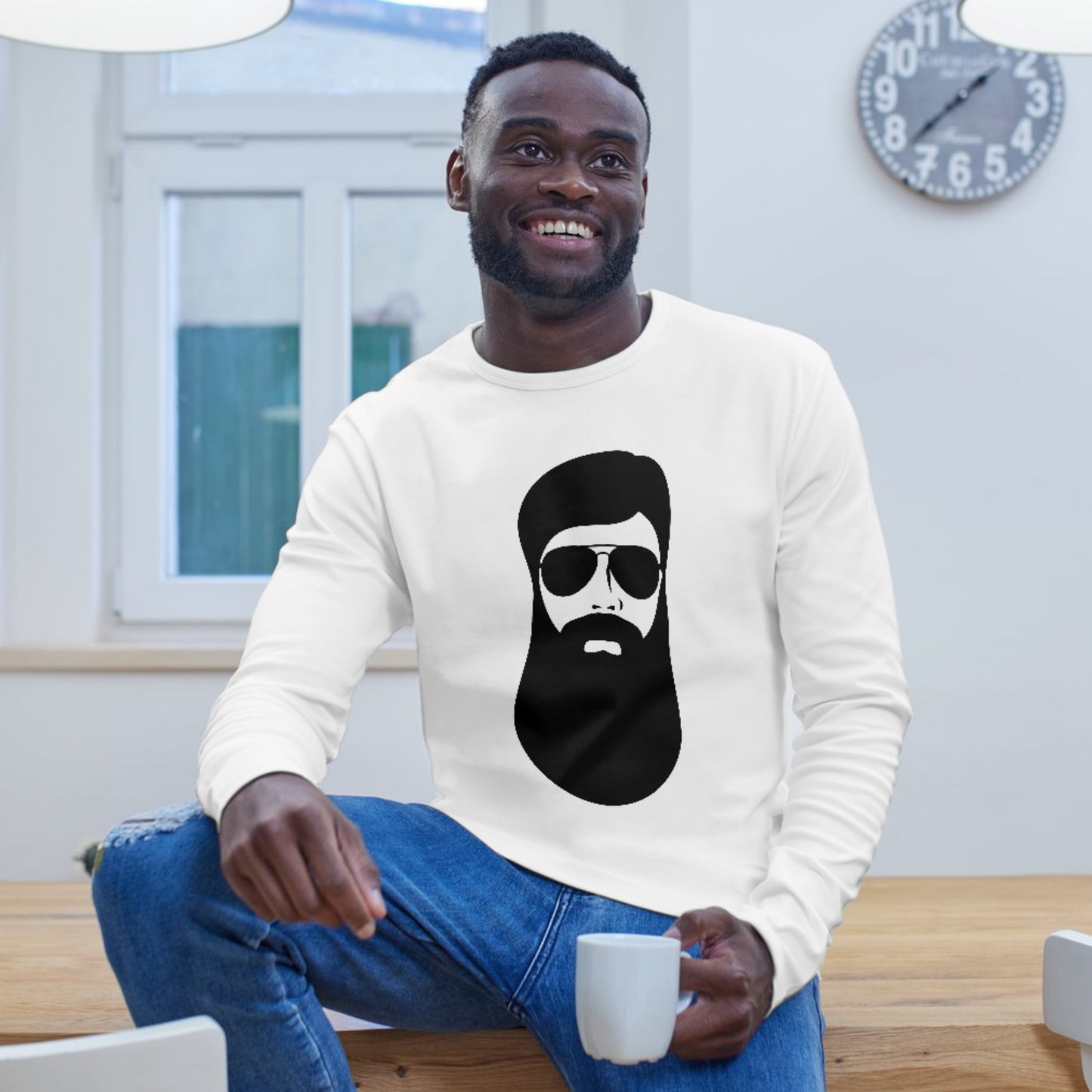 Cool beard and sunglasses vector design for cutting machines