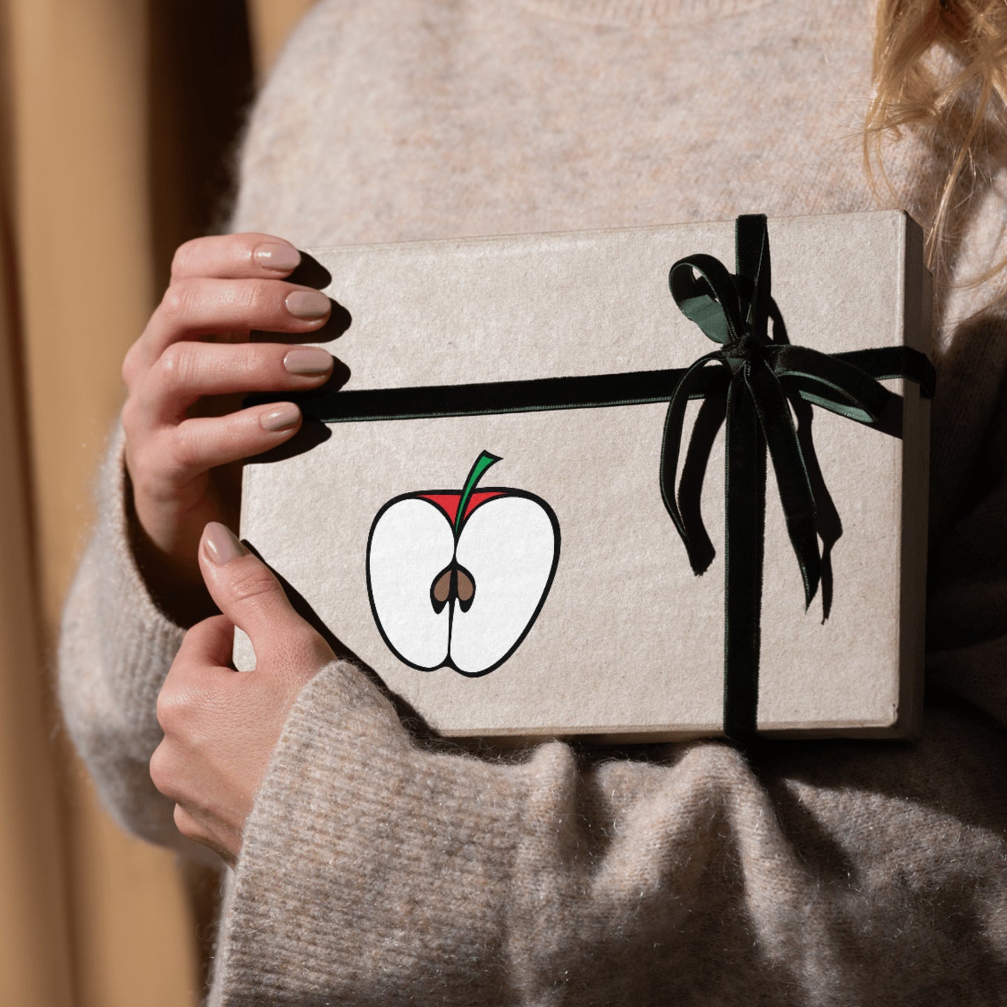 Creative half apple design for cutting machines