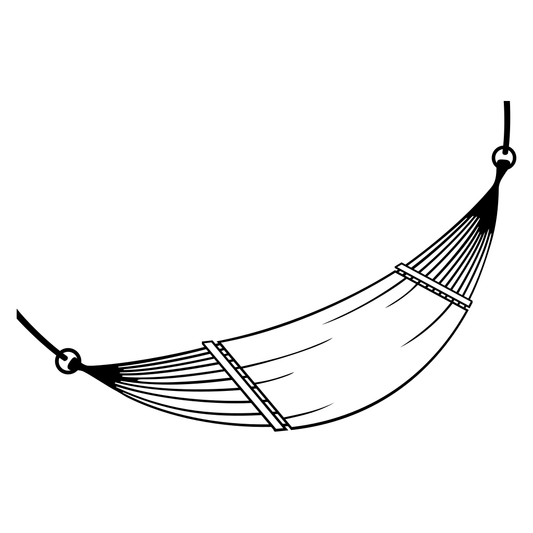 Creative black and white hammock design for cutting machines