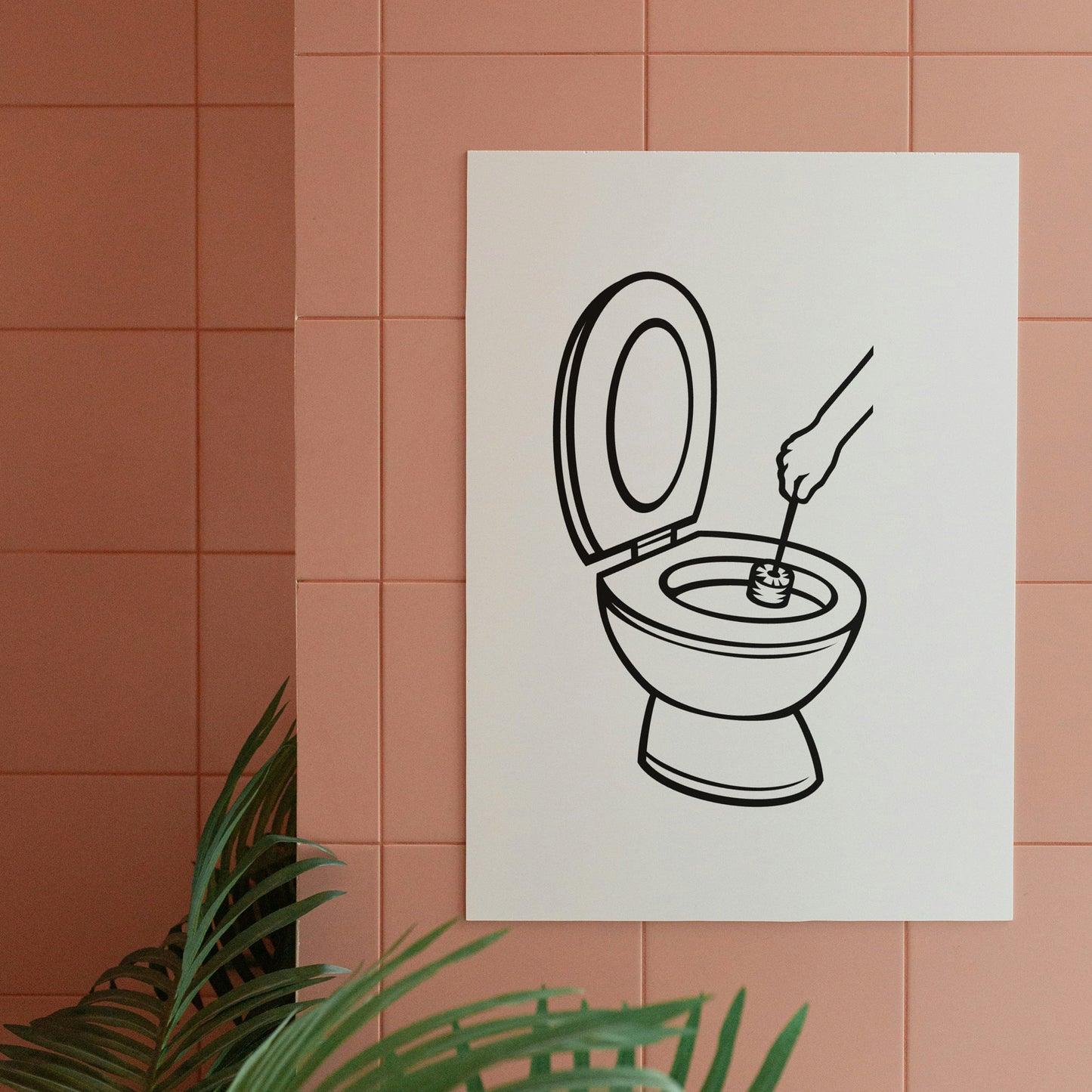 Effortlessly cleaning a toilet bowl with a plunger tool