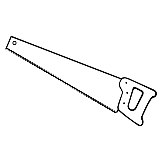Crafting with precision using a detailed hand saw vector design