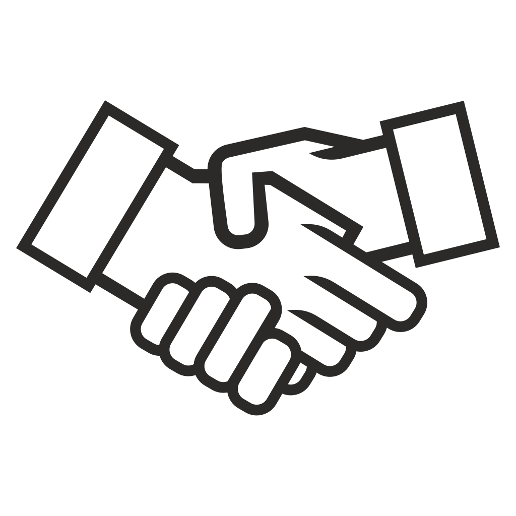 Hands joining together in a symbol of agreement and trust