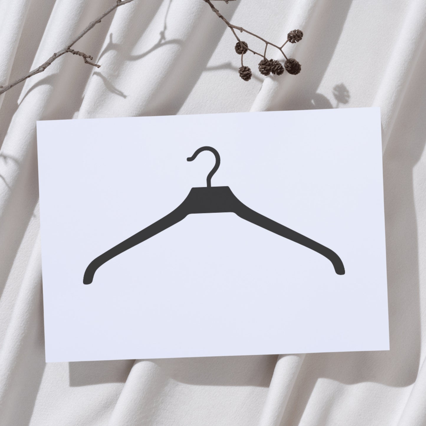 Stylish vector hanger design for cutting machines and crafts