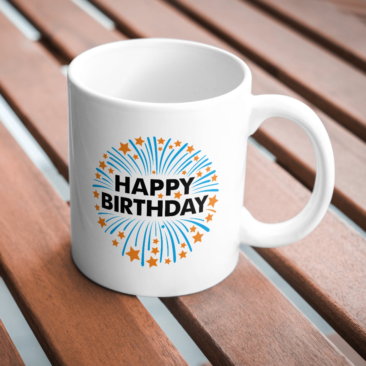 Celebrate joyfully with happy birthday fireworks design