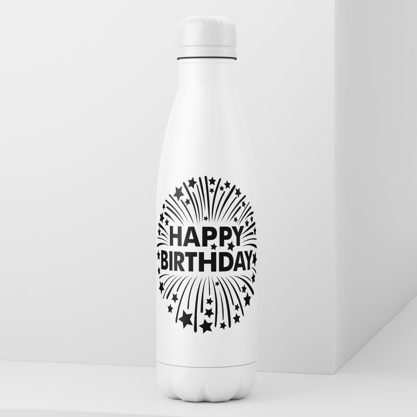 Celebrate with vibrant happy birthday fireworks design