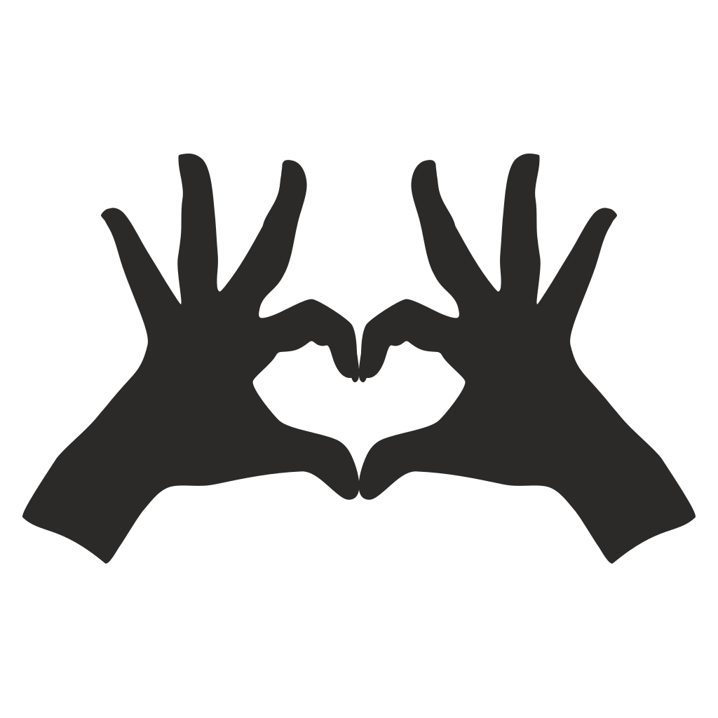 Creative heart shape formed by hands for crafting designs