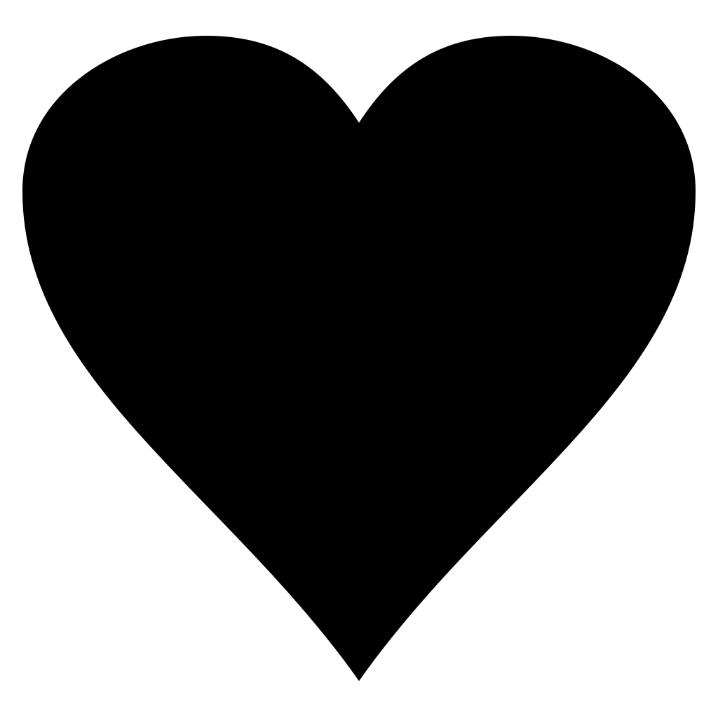 Elegant heart silhouette design for creative projects