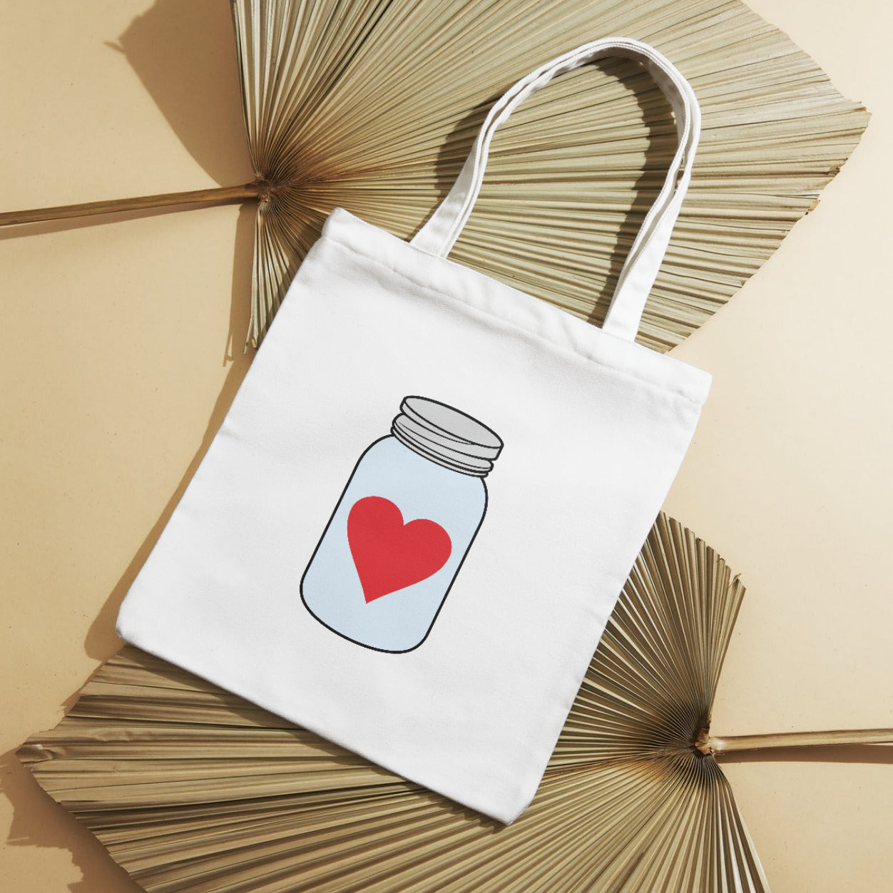 Creative heart in a jar design for crafting enthusiasts