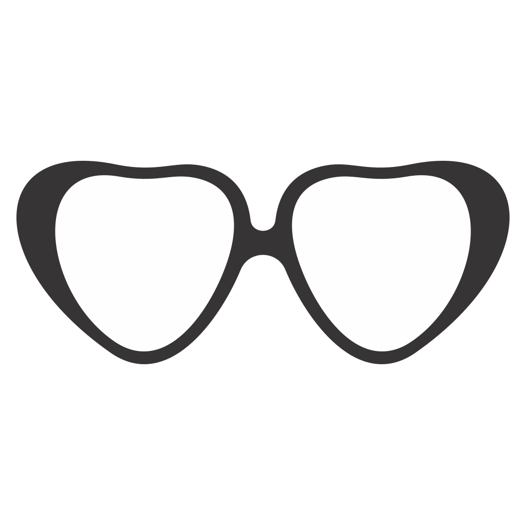 Stylish heart-shaped sunglasses design for cutting machines