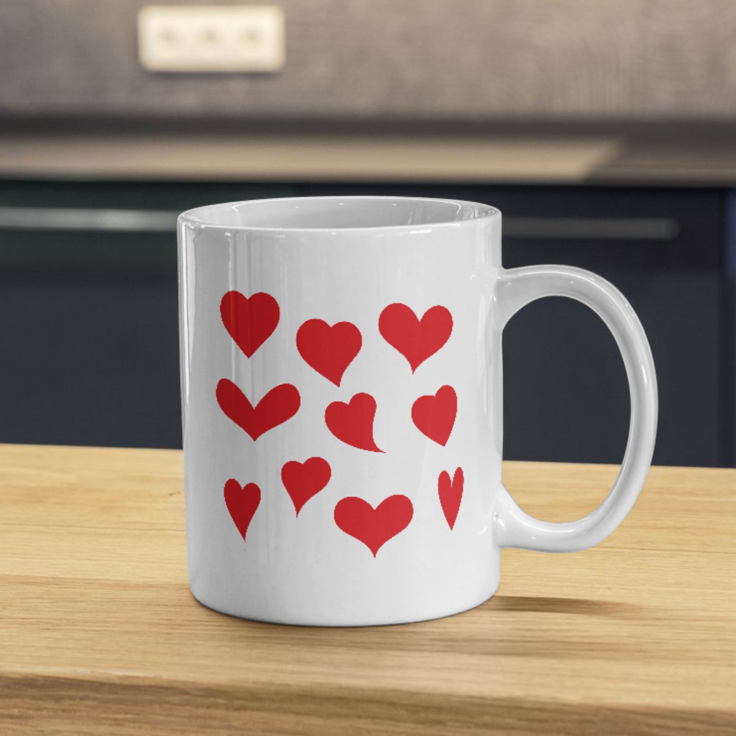 Decorative red hearts for cutting machines and crafts