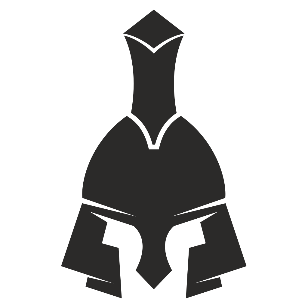 Creative vector design of a spartan helmet for cutting machines