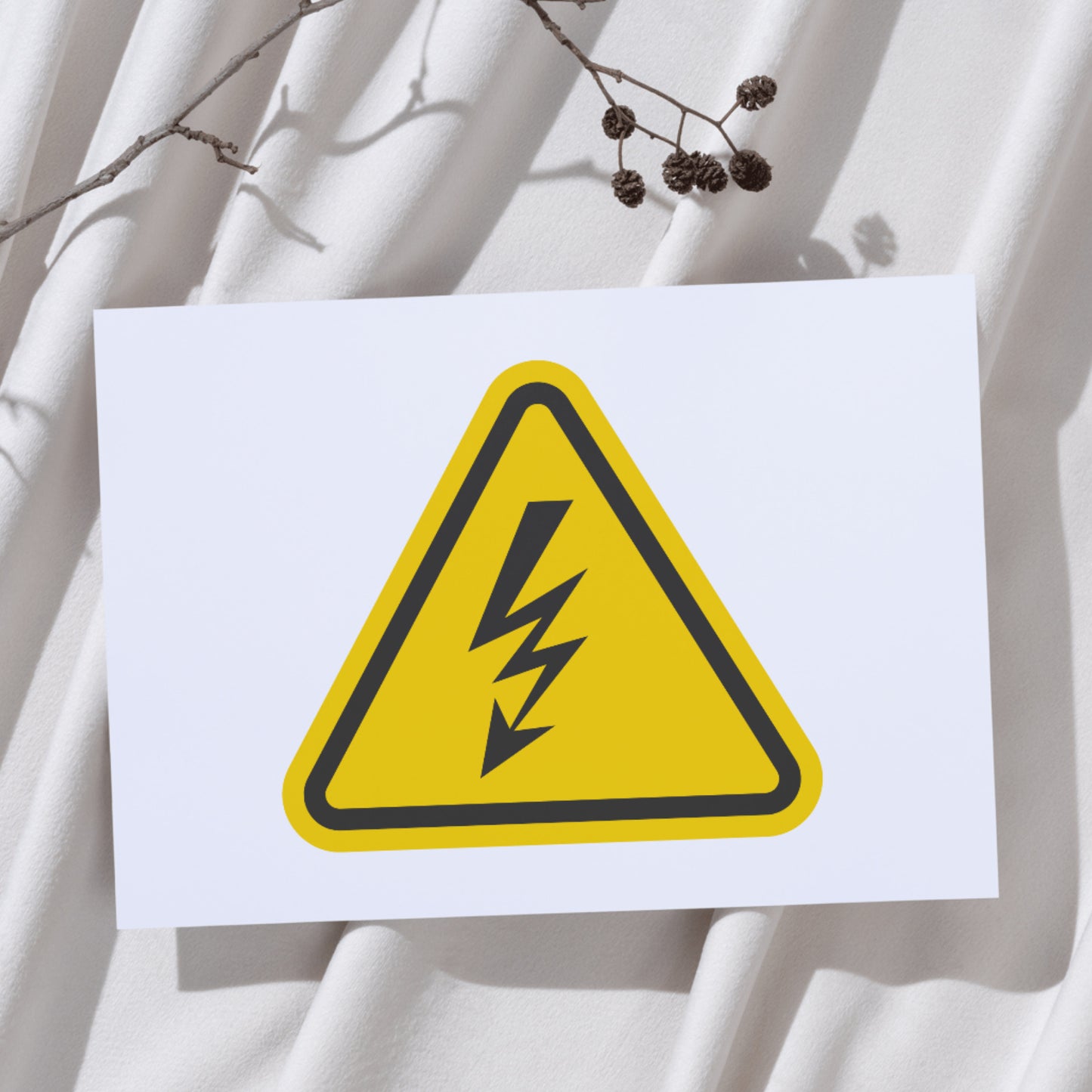 High voltage warning sign for cutting machine design files